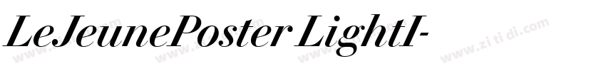 LeJeunePoster LightI字体转换
